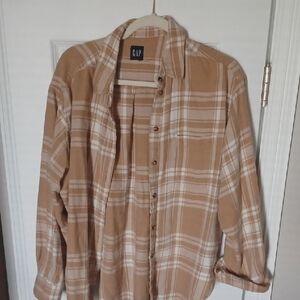 GAP Beige Plaid Casual Shirt 🍂🍁